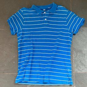 White Stripped Blue Polo Shirt